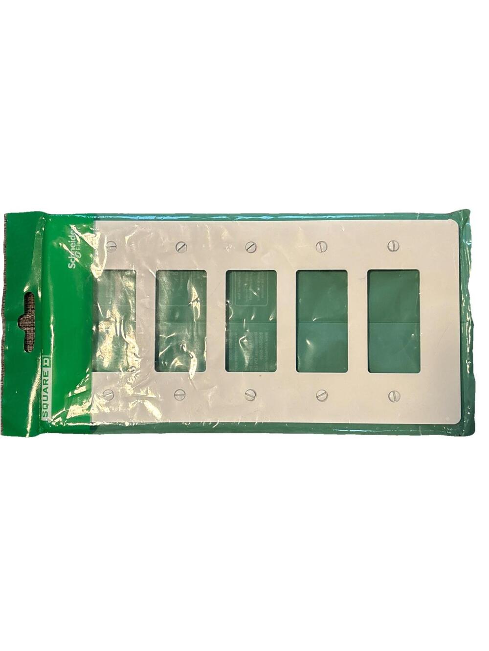 (1-Pk) Square D X Series Wall Plate for Outlet and Light Switch SQWS141005WH